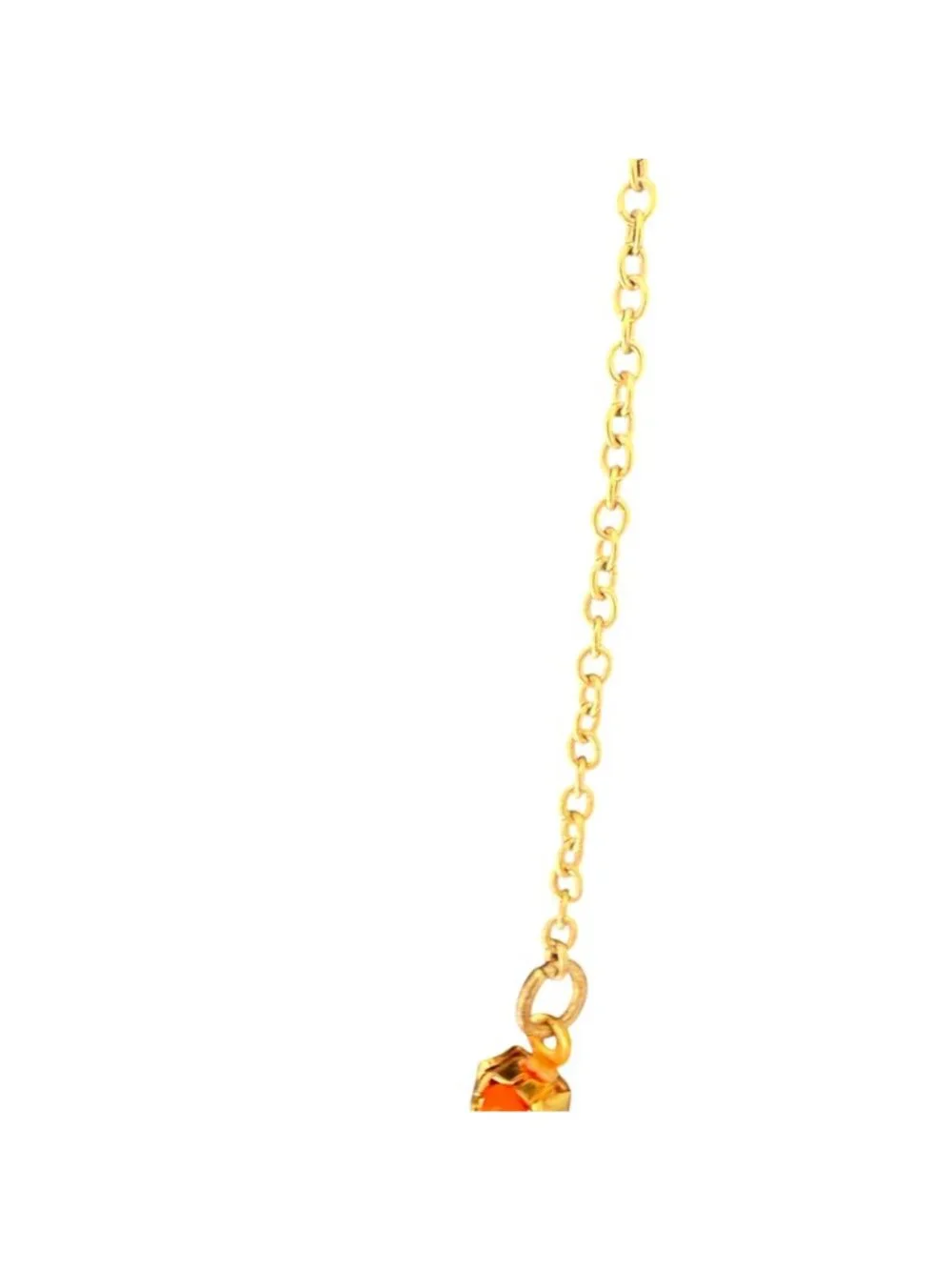 Kris Nations Necklace Orange Blue Beaded Coastal Boho Gold Tone 17 to 19 inches - Picture 5 of 8